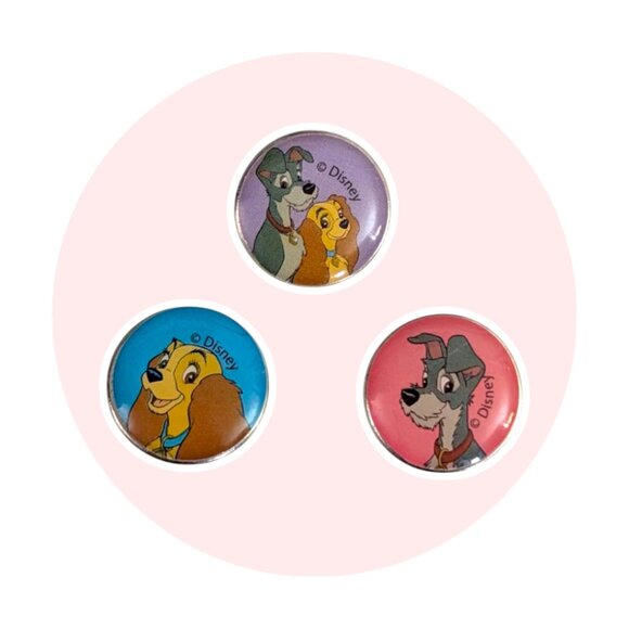 Lady and The Tramp Disney Tiny Decorative Pins: Couple and Portraits - Picture 1 of 5